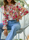 Womens Long Sleeve Ruffle Boho Shirts