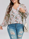 Womens V Neck Plus Size Boho Shirts