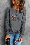French Terry Cotton Blend Pullover Sweatshirt