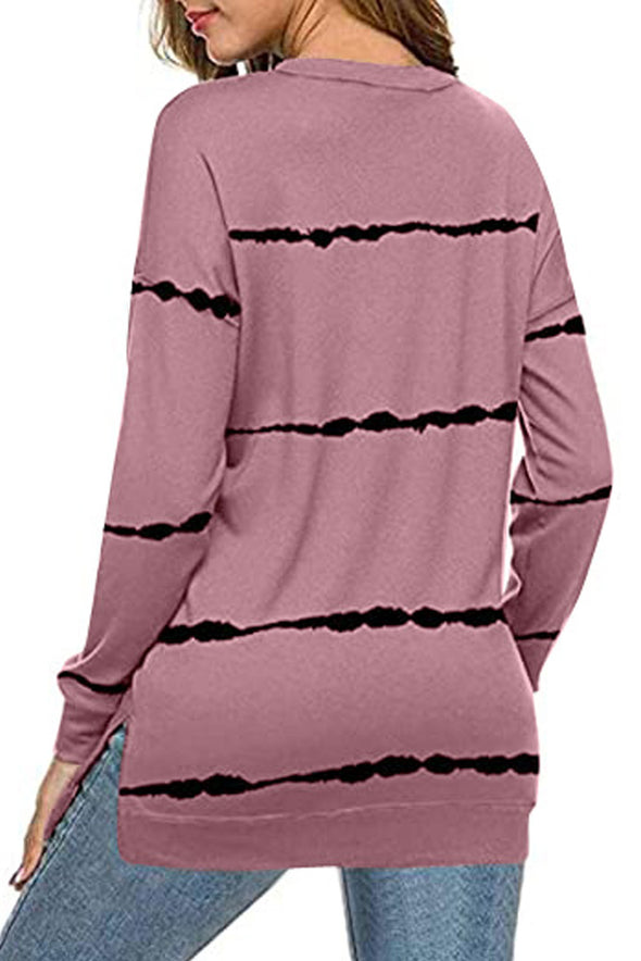 Tie-dye Stripes White Sweatshirt
