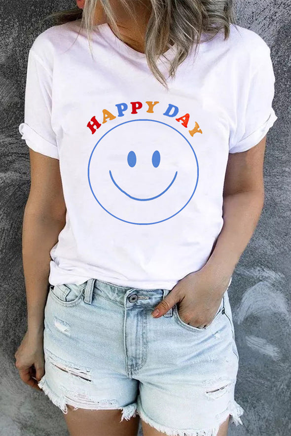 Letter Heart-shaped Rugby Graphic Print Short Sleeve T-shirt