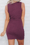 Twist Knot Front Cutout Bodycon Dress