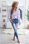 Cakewalk Floral Smocked Blouse