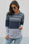 Color Block Drawstring Hoodie