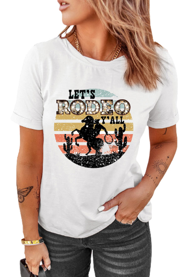 Summer Vibes Print Loose T Shirt