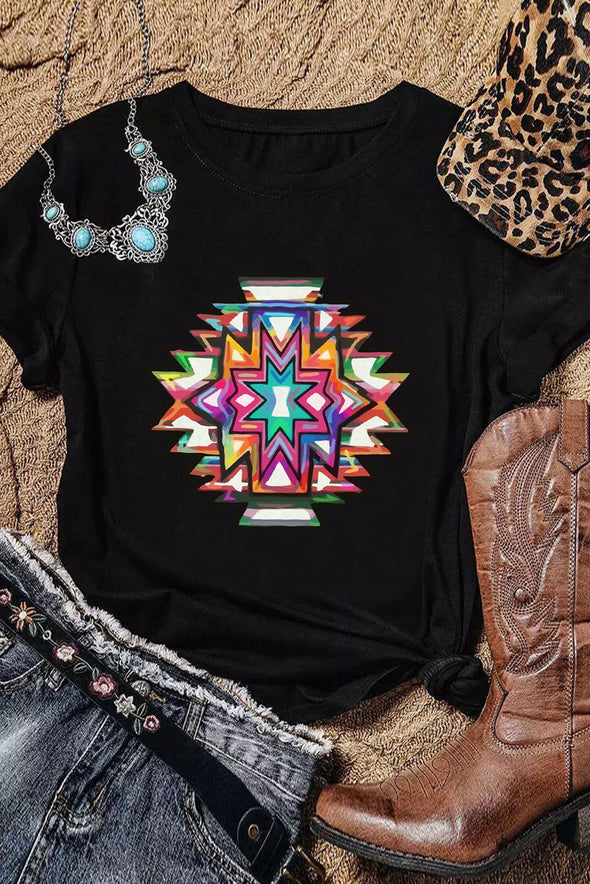 Khaki Stay Wild Leopard Graphic T-Shirt
