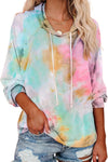 Multicolor Tie-dye Knit Hoodie