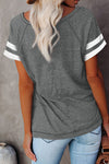 Plain Colorblock Raglan Sleeve T-shirt