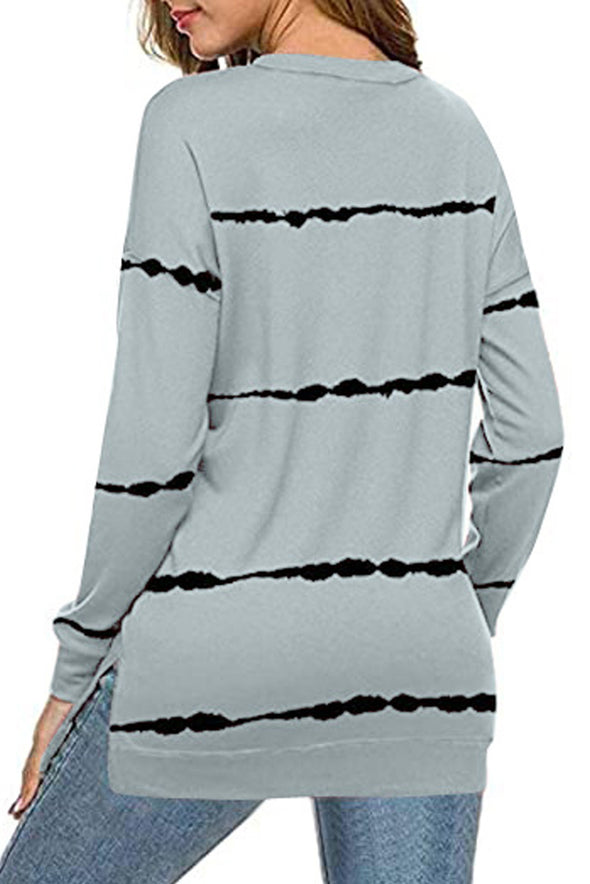 Tie-dye Stripes White Sweatshirt