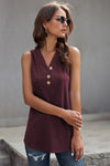 Just Say The Word 3 Button Tank Top