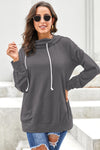 Long Sleeve Hoodie with Rope Drawstring