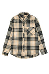 Plaid Pocket Buttoned Long Sleeve Shirt