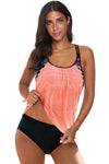 Printed Lined Tankini Swimsuit