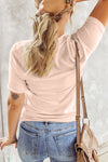 Letter Heart-shaped Rugby Graphic Print Short Sleeve T-shirt