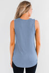 Just Say The Word 3 Button Tank Top
