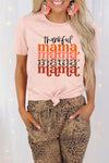 Letter Heart-shaped Rugby Graphic Print Short Sleeve T-shirt