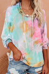 Multicolor Tie-dye Knit Hoodie