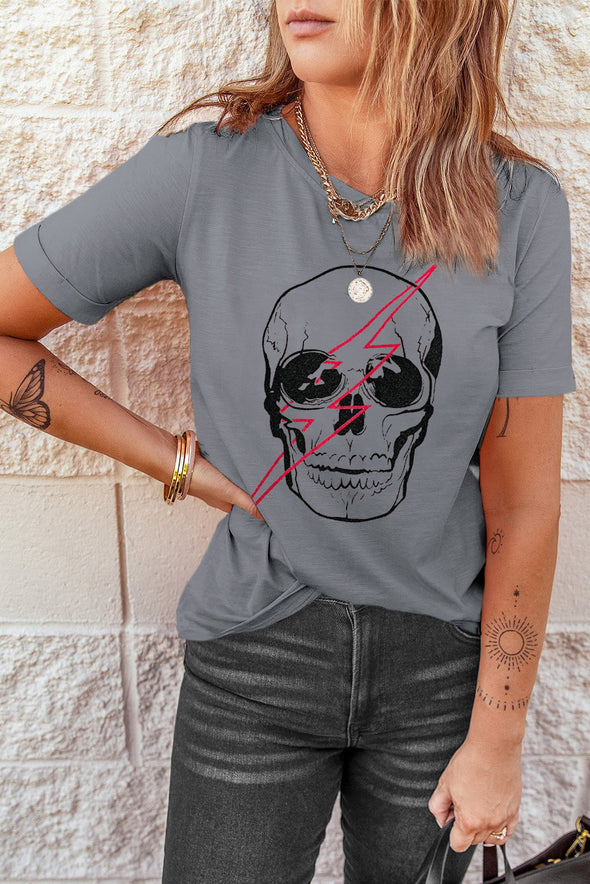 Letter Heart-shaped Rugby Graphic Print Short Sleeve T-shirt