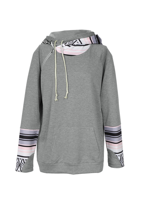 Double Hoods Thumb Hole Hoodie