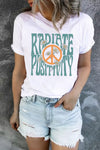 Letter Heart-shaped Rugby Graphic Print Short Sleeve T-shirt