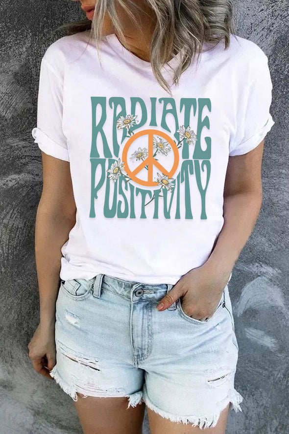 Letter Heart-shaped Rugby Graphic Print Short Sleeve T-shirt