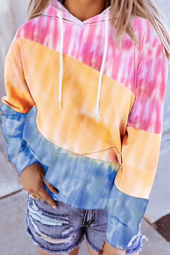 Colorblock Drawstring Hoodie