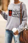 Merry Christmas Letters Print Pullover Sweatshirt