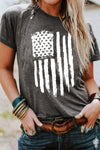Letter Heart-shaped Rugby Graphic Print Short Sleeve T-shirt