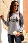 Merry Christmas Letters Print Pullover Sweatshirt