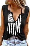 Solid Slim-fit V Neck Tank Top