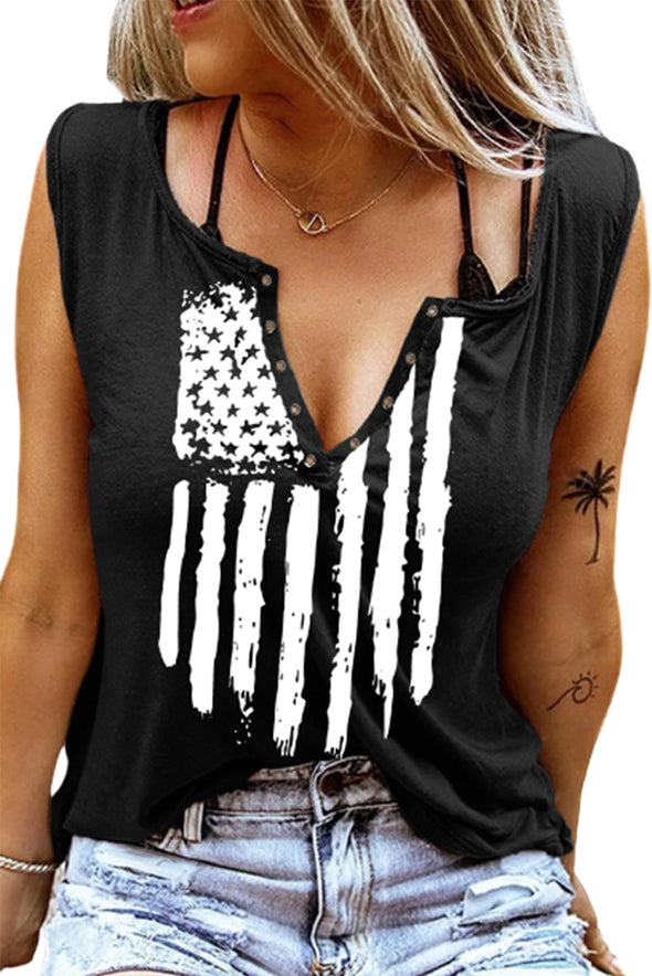 Solid Slim-fit V Neck Tank Top