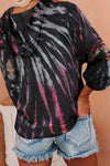 Multicolor Tie-dye Knit Hoodie