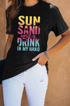 Summer Vibes Print Loose T Shirt