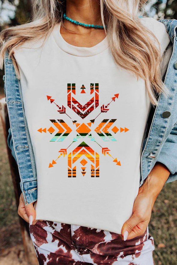 Letter Heart-shaped Rugby Graphic Print Short Sleeve T-shirt
