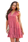 Swiss Dot Tiered Babydoll Mini Dress