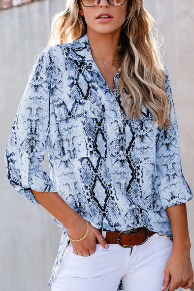 Classic Leopard Print Shirt with Pockets