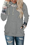 Double Hoods Thumb Hole Hoodie