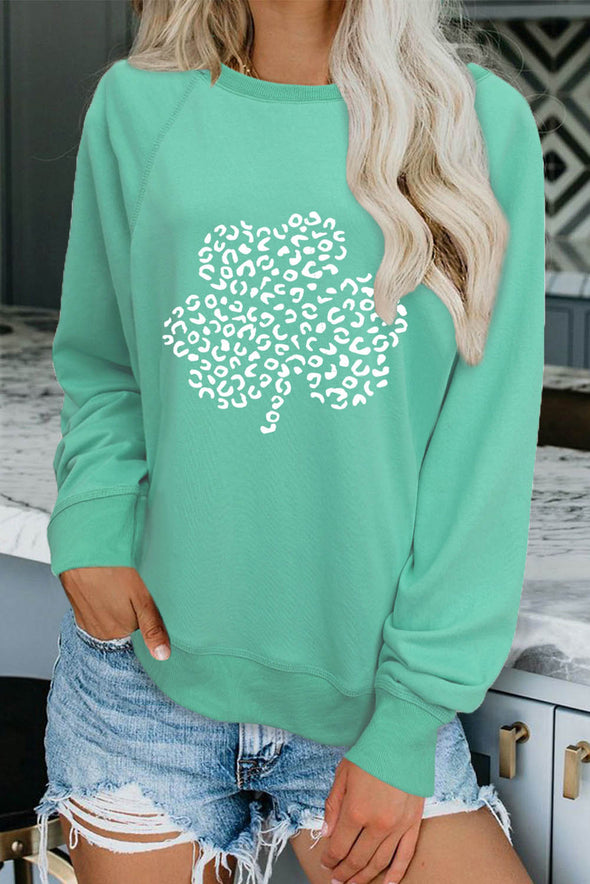 French Terry Cotton Blend Pullover Sweatshirt
