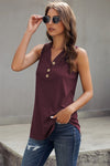 Just Say The Word 3 Button Tank Top