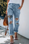 Camo Patches Cotton Pocketed Denim Jeans