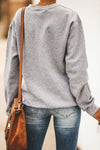 Merry Christmas Letters Print Pullover Sweatshirt