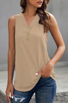 Just Say The Word 3 Button Tank Top