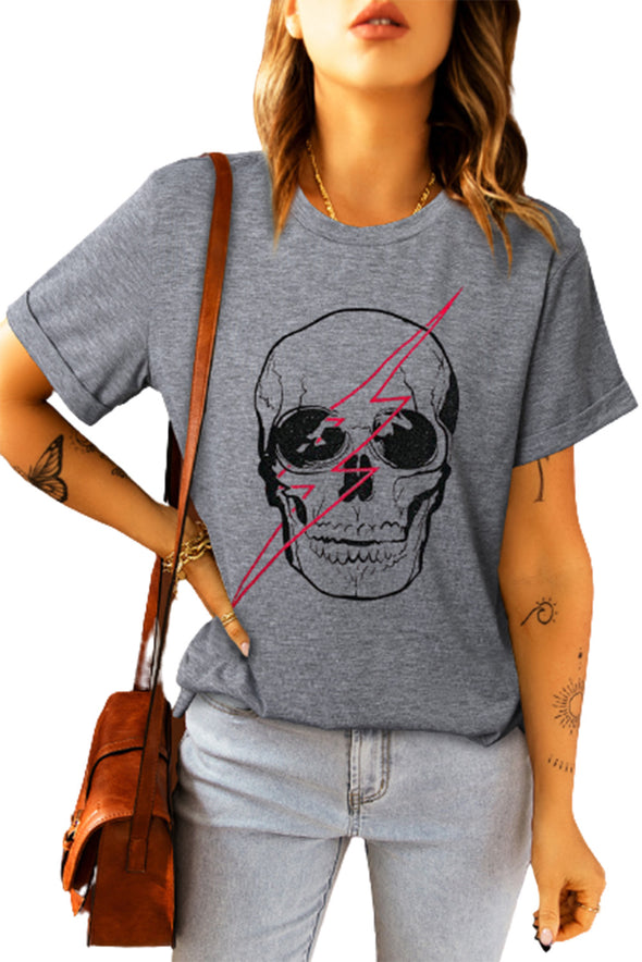 Letter Heart-shaped Rugby Graphic Print Short Sleeve T-shirt