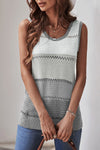 Color Block Knitted Tank Top