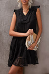 Swiss Dot Tiered Babydoll Mini Dress