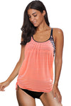 Printed Lined Tankini Swimsuit