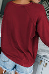 French Terry Cotton Blend Pullover Sweatshirt