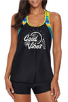 Print Insert Racerback Tankini Set