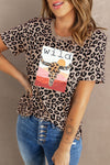 Crew Neck Camo Side Split T-shirt