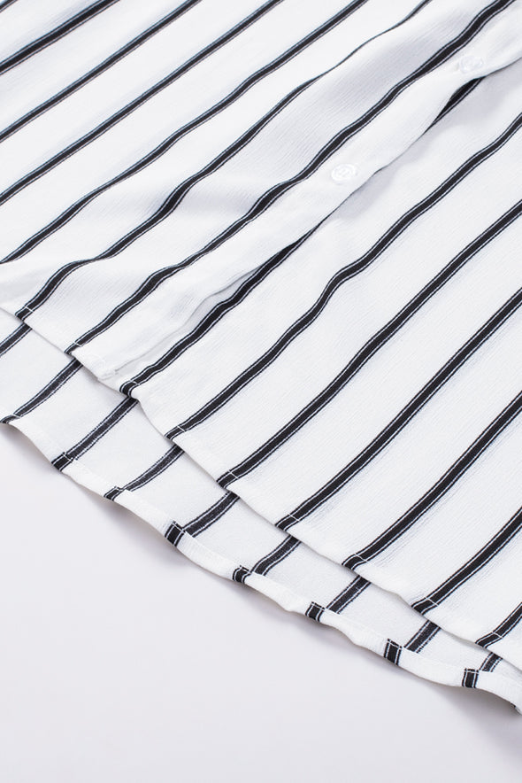 Pocketed Striped Shirt